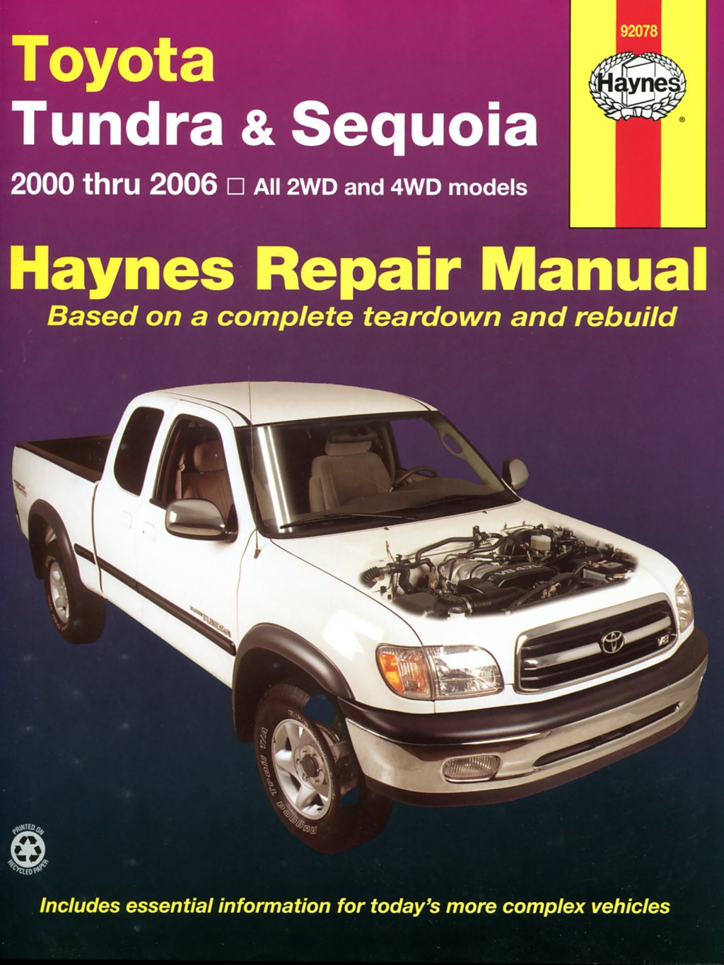 Picture of: Bundle: Toyota Tundra WD & WD (-) & Sequoia (-) Haynes Repair  Manual