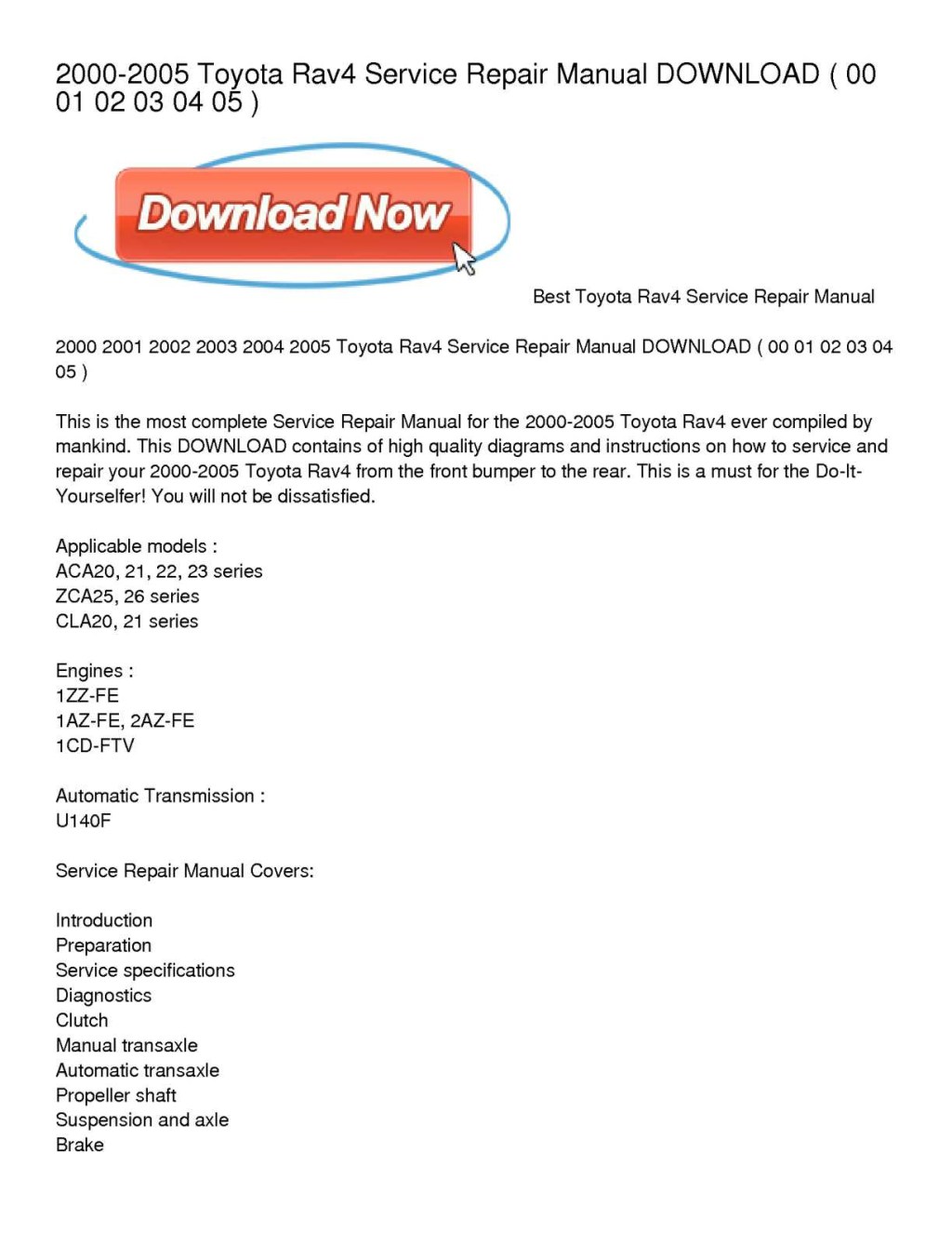 Picture of: Calaméo – – Toyota Rav Service Repair Manual DOWNLOAD