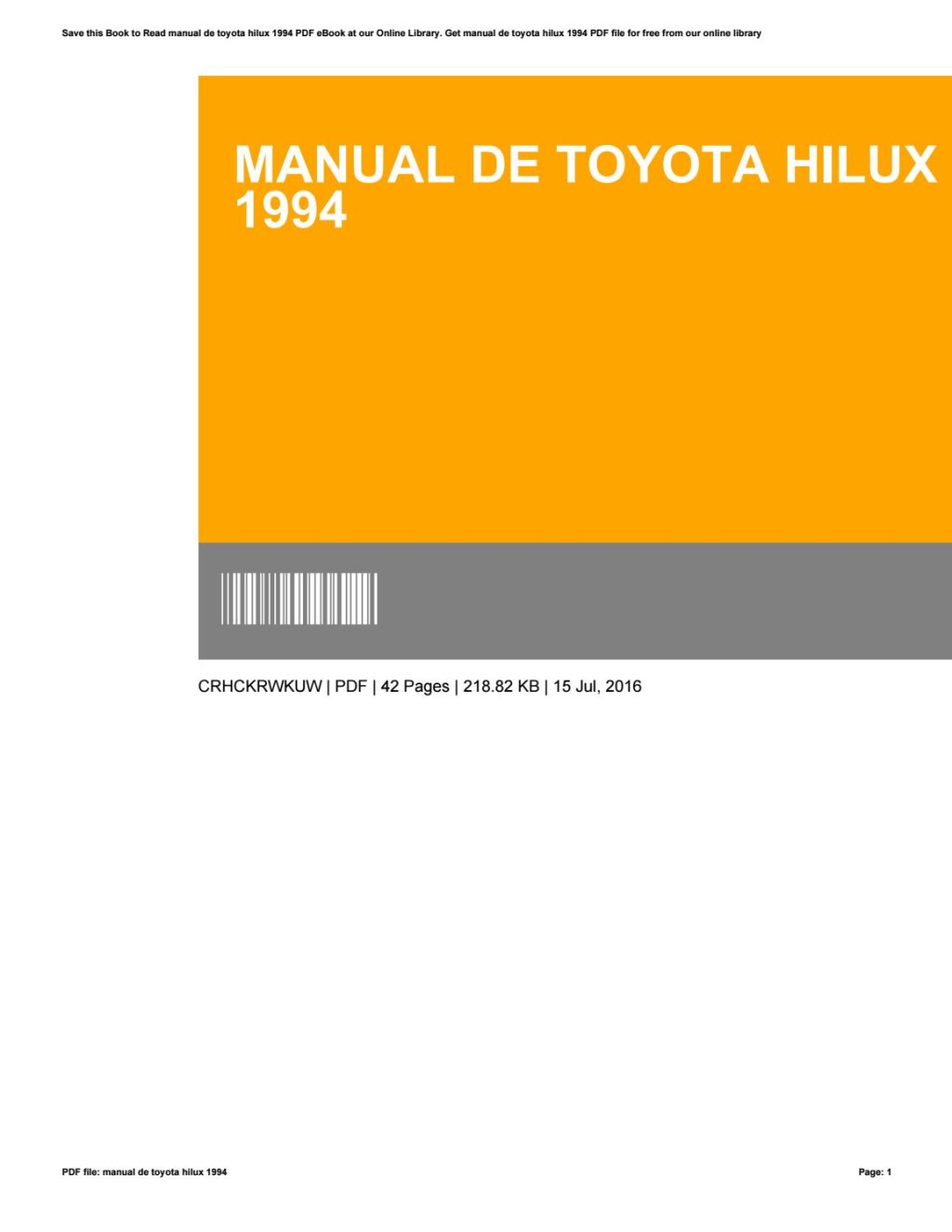 Picture of: Manual de toyota hilux  by TatumMorris – Issuu