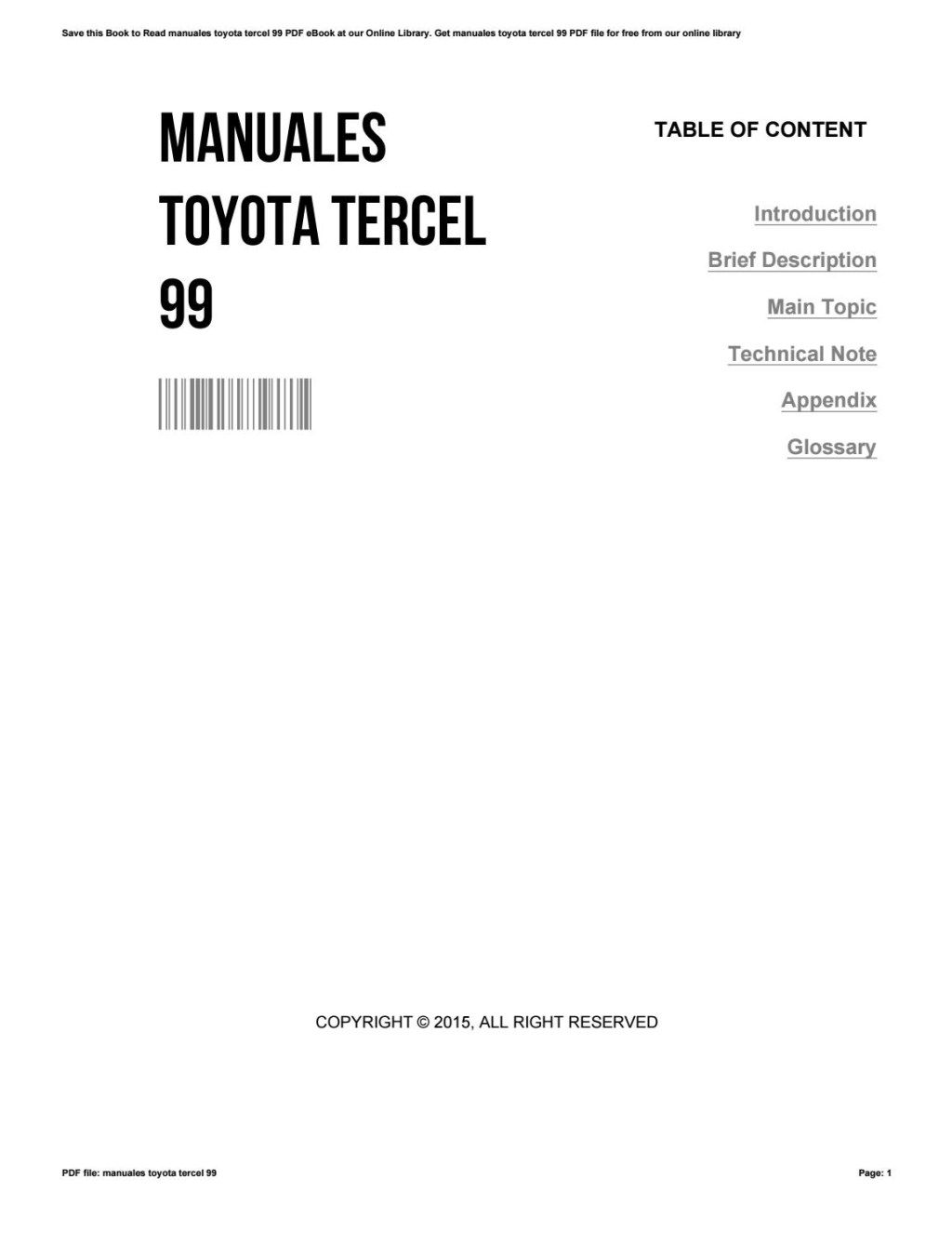 Picture of: Manuales toyota tercel  by DeborahBurt – Issuu