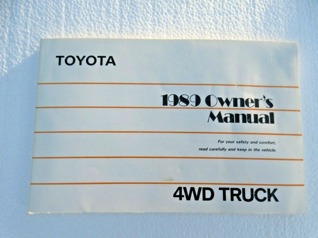 Picture of: Original  Toyota Truck Owner’s Manual