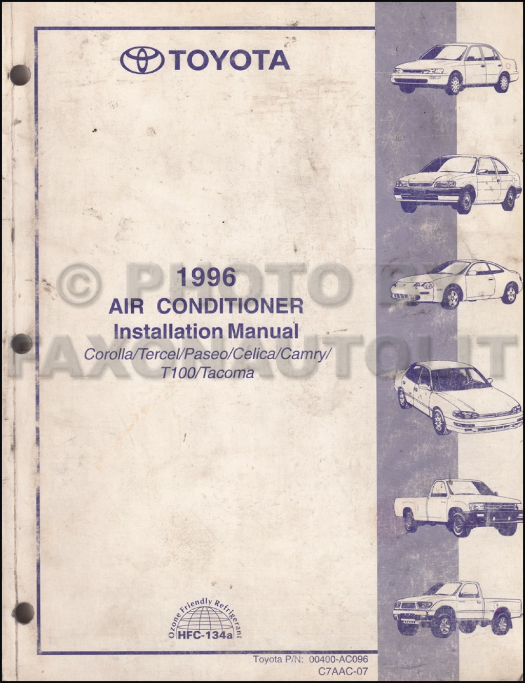 Picture of: Toyota A/C Installation Manual Original Corolla Tercel Paseo