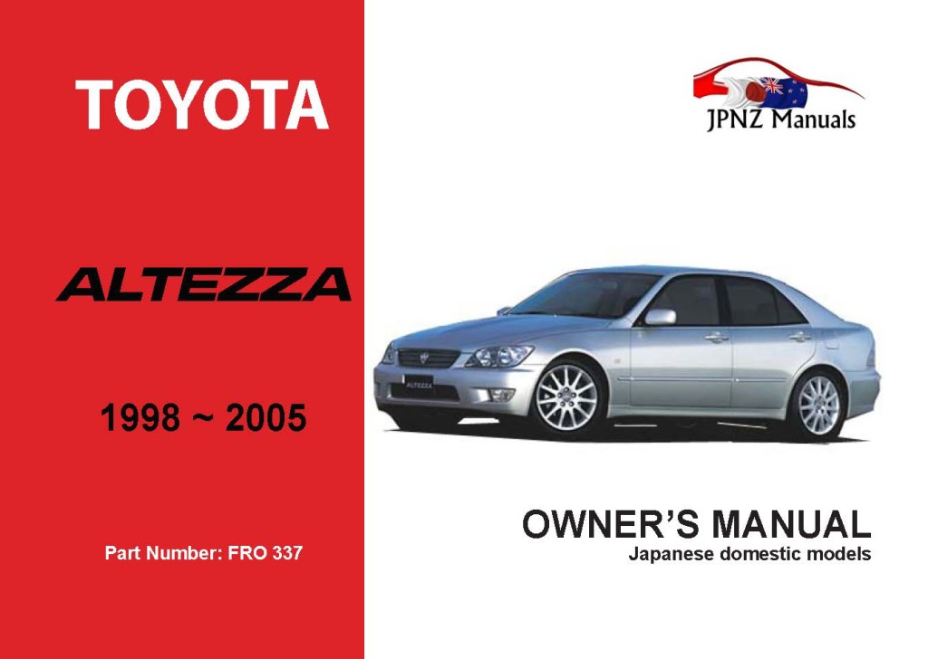 Picture of: Toyota – Altezza Car Owners User Manual In English   –