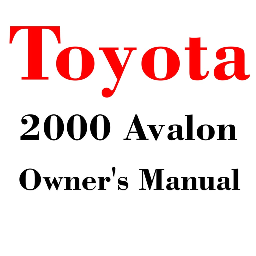 Picture of: Toyota Avalon Owners Manual PDF Digital Download – Etsy Ireland