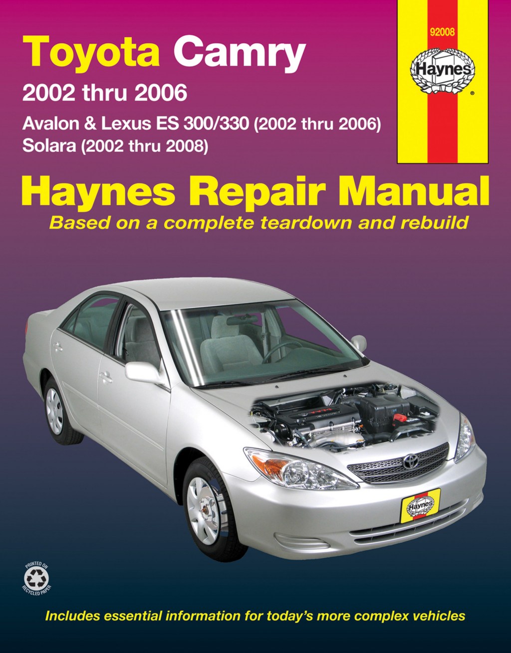 Picture of: Toyota Camry Avalon Solara Lexus (-) Repair Manual Haynes