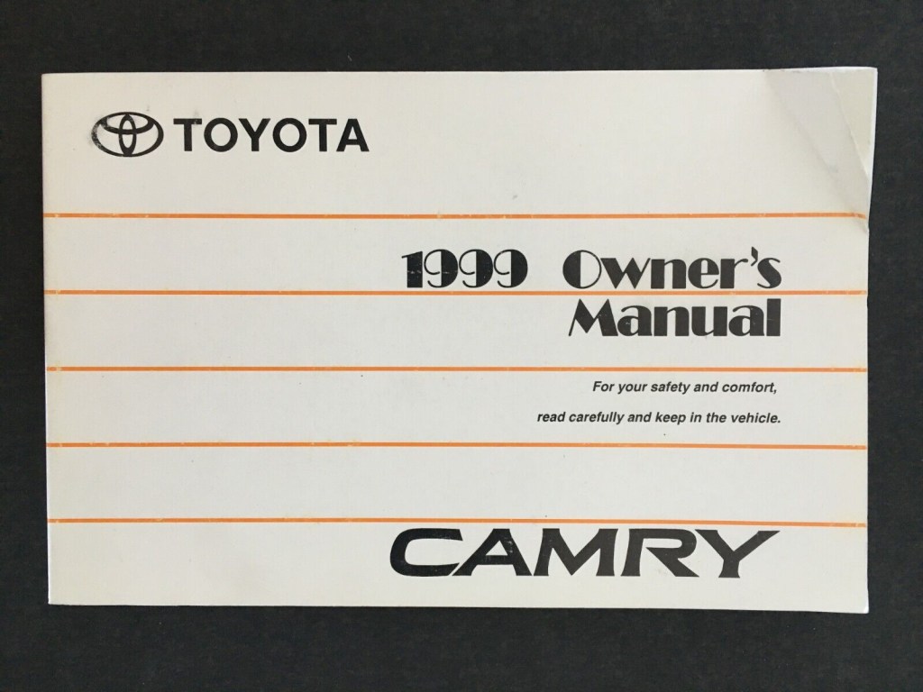 Picture of: Toyota Camry Owner’s Manual – Book Only