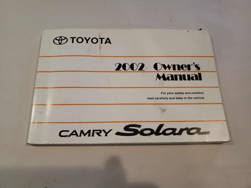 Picture of: TOYOTA CAMRY SOLARA OWNERS MANUAL GUIDE Free Shipping