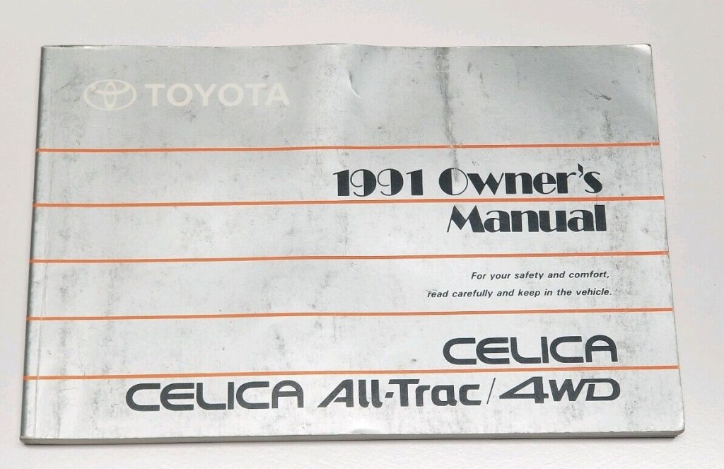 Picture of: TOYOTA CELICA OWNERS MANUAL V .L .L ALL-TRAC