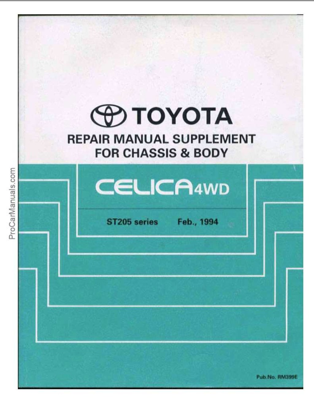 Picture of: Toyota Celica  ST Repair Manual Supplement Chassis & Body