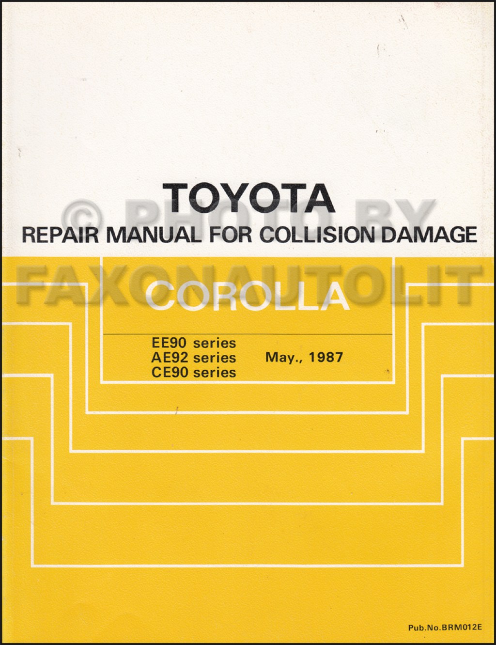 Picture of: – Toyota Corolla Body Collision Manual Original