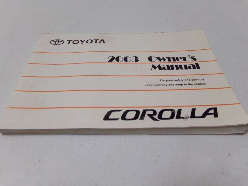 Picture of: TOYOTA COROLLA OWNER’S MANUAL  eBay