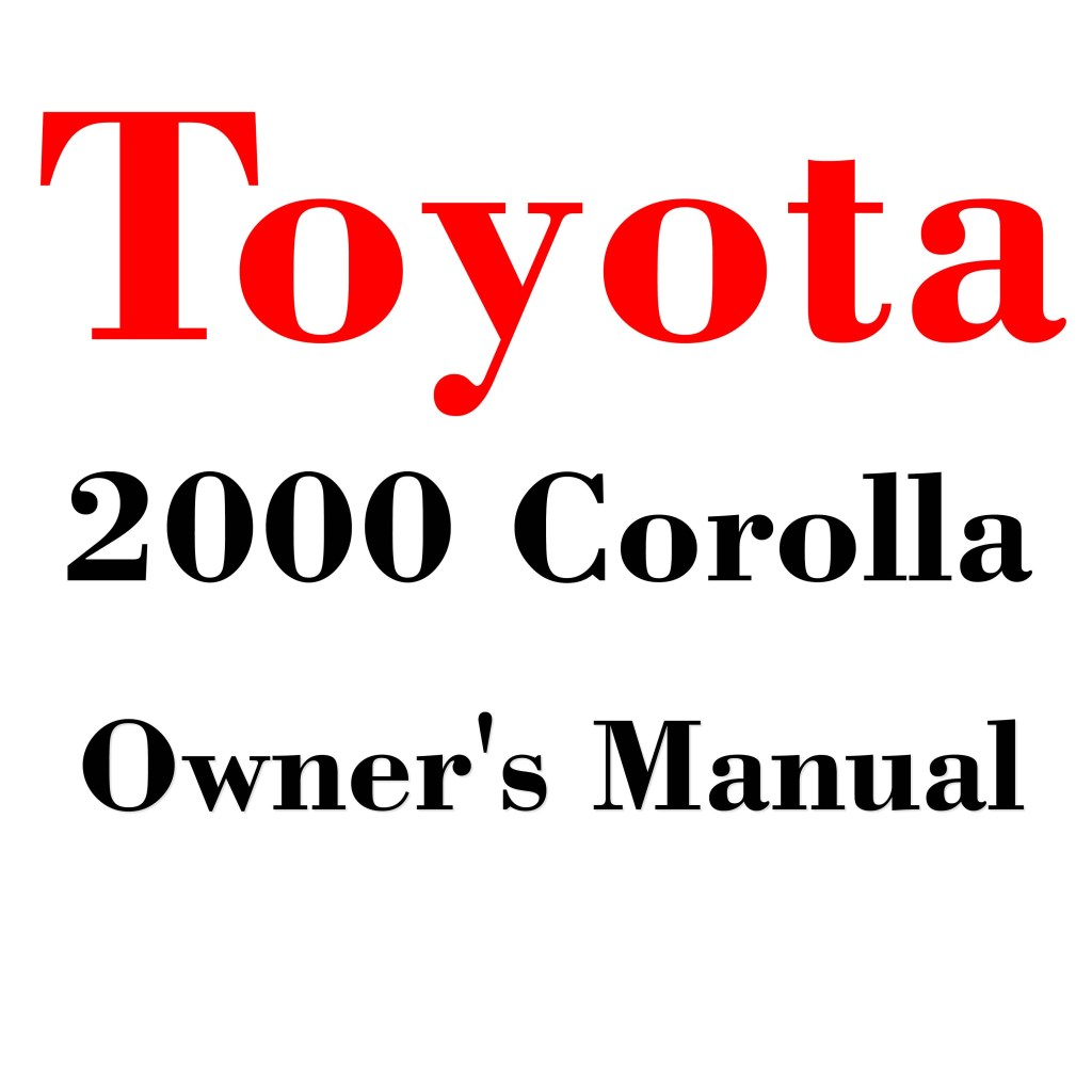 Picture of: Toyota Corolla owners manual PDF digital download – Etsy
