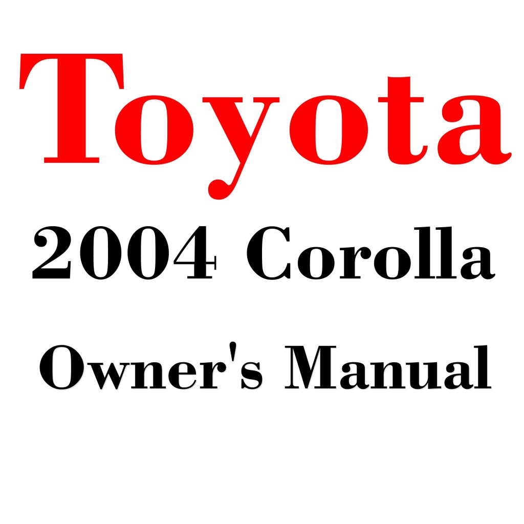 Picture of: Toyota Corolla Owners Manual PDF Digital Download – Etsy