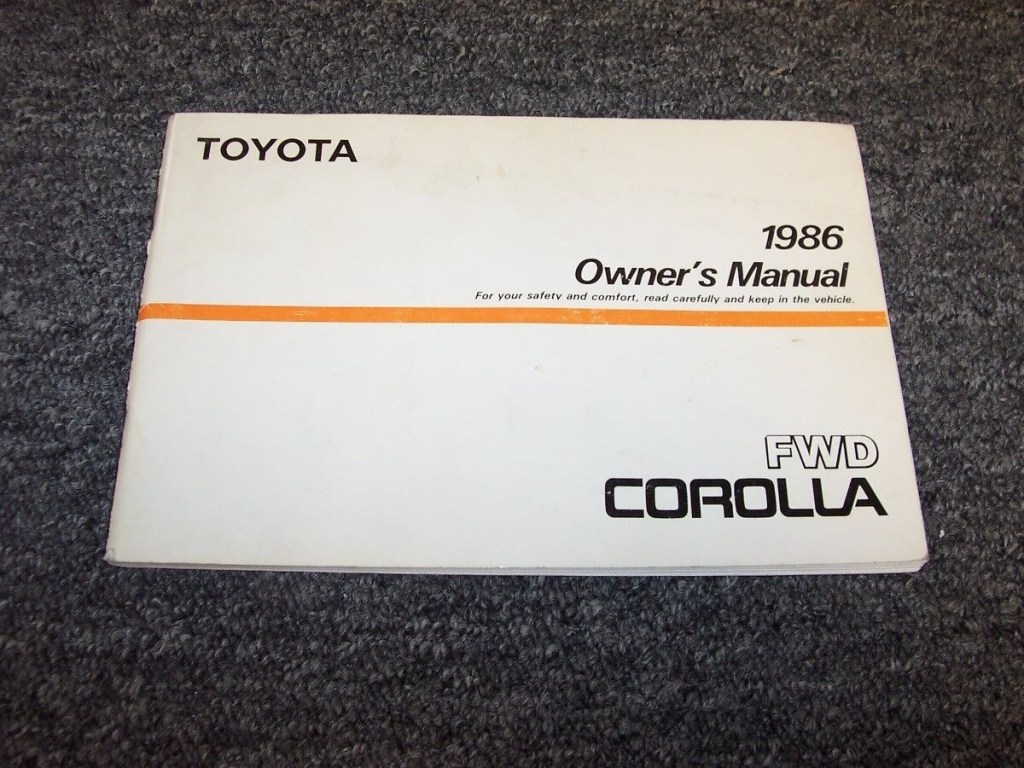 Picture of: Toyota Corolla Sedan Owner Owner’s Operator Guide Manual DX LE SR