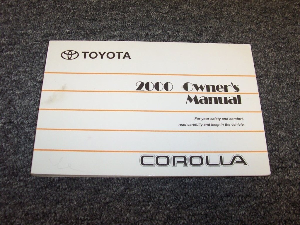 Picture of: Toyota Corolla Sedan Owner Owner’s Operator Guide Manual VE CE LE S
