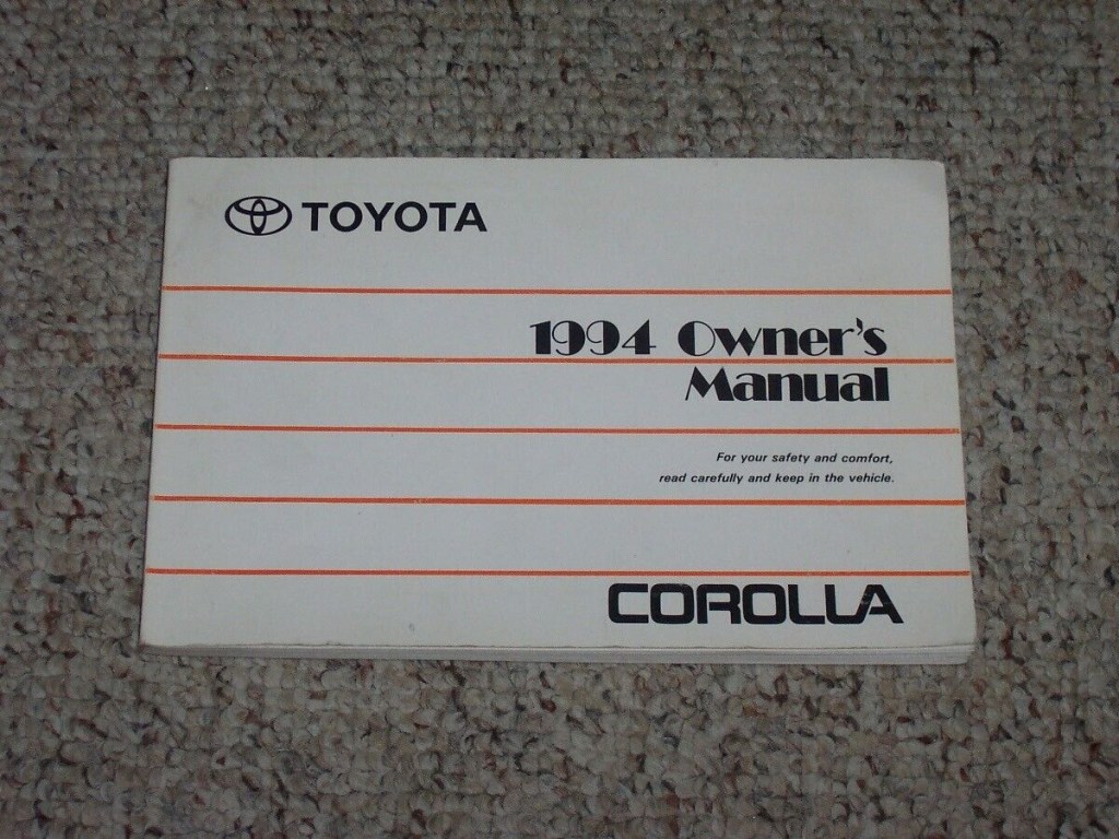 Picture of: Toyota Corolla Sedan Owner Owner’s Operator User Guide Manual DX LE