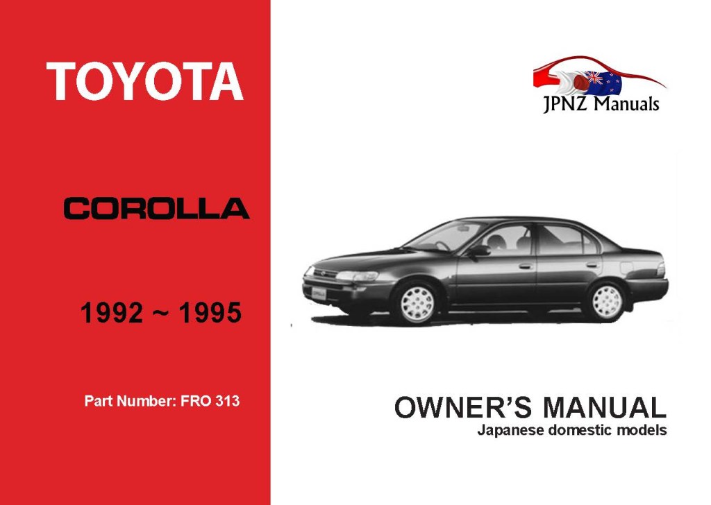 Picture of: Toyota – Corolla Sedan Owner’s User Manual In English   –