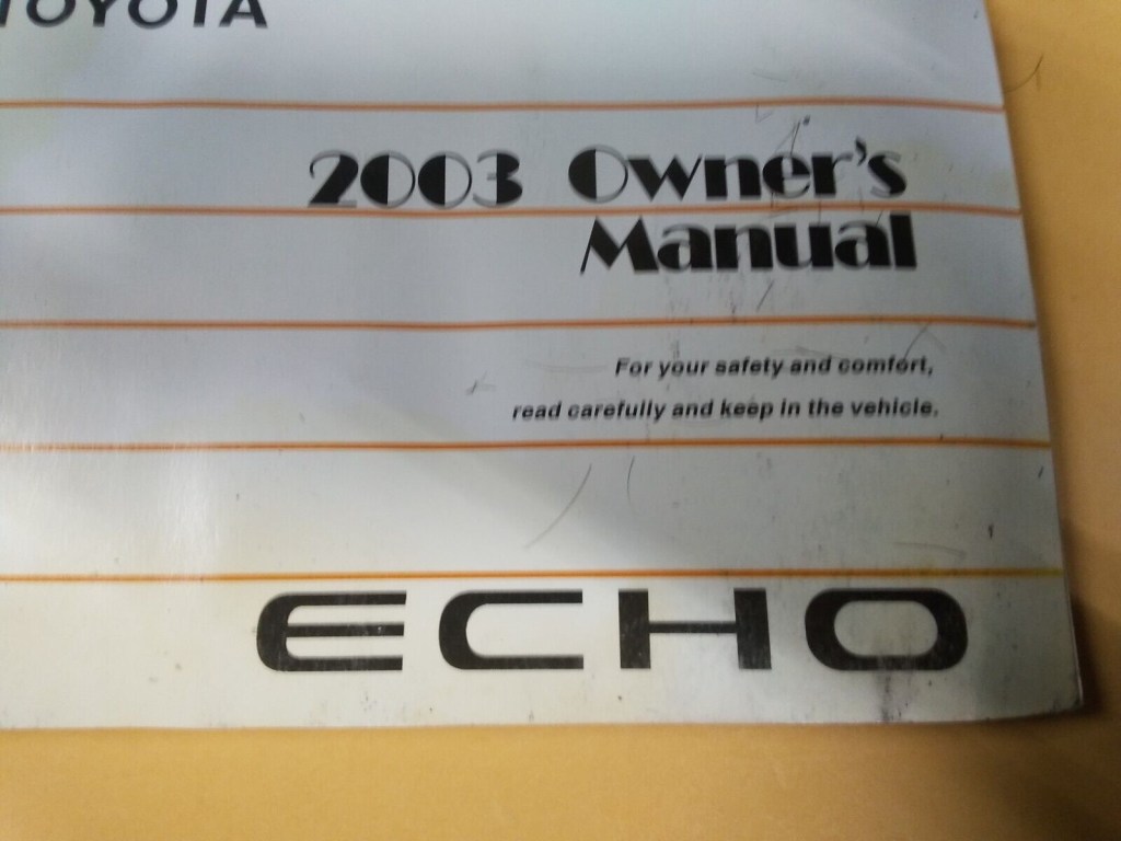 Picture of: TOYOTA ECHO OWNERS MANUAL