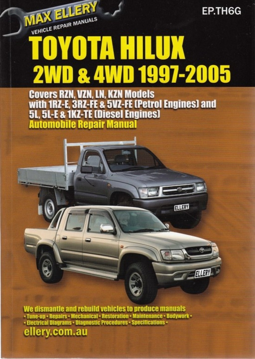 Picture of: Toyota Hilux WD & WD RZN, VZN, LN, KZN  – 005 Petrol & Diesel  Workshop Manual