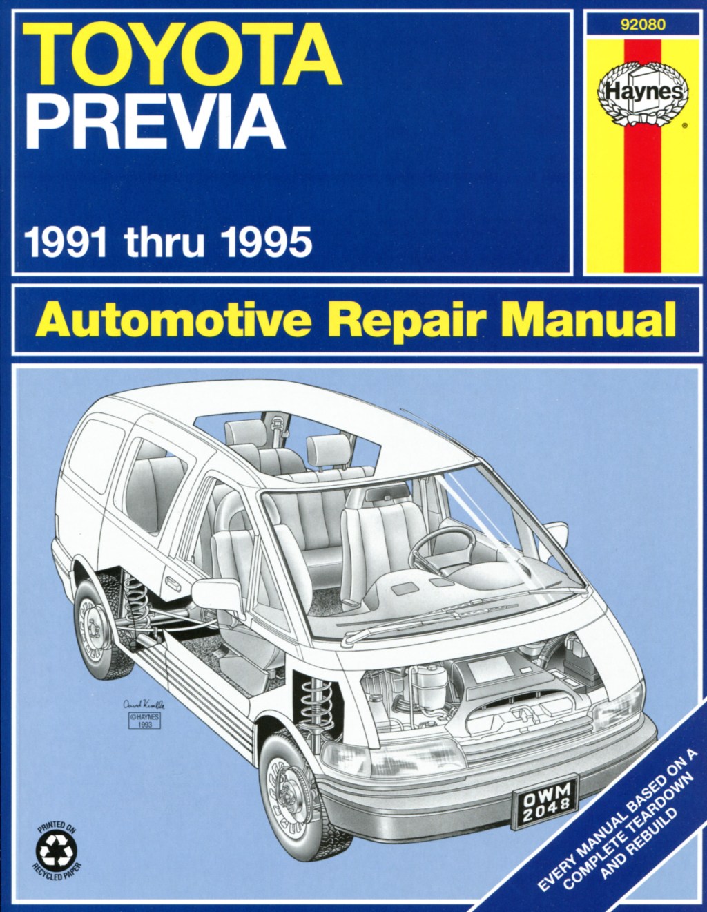 Picture of: Toyota Previa (-) Haynes Repair Manual