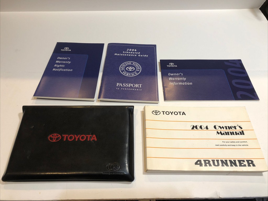 Picture of: Toyota Runner owners manual & portfolio