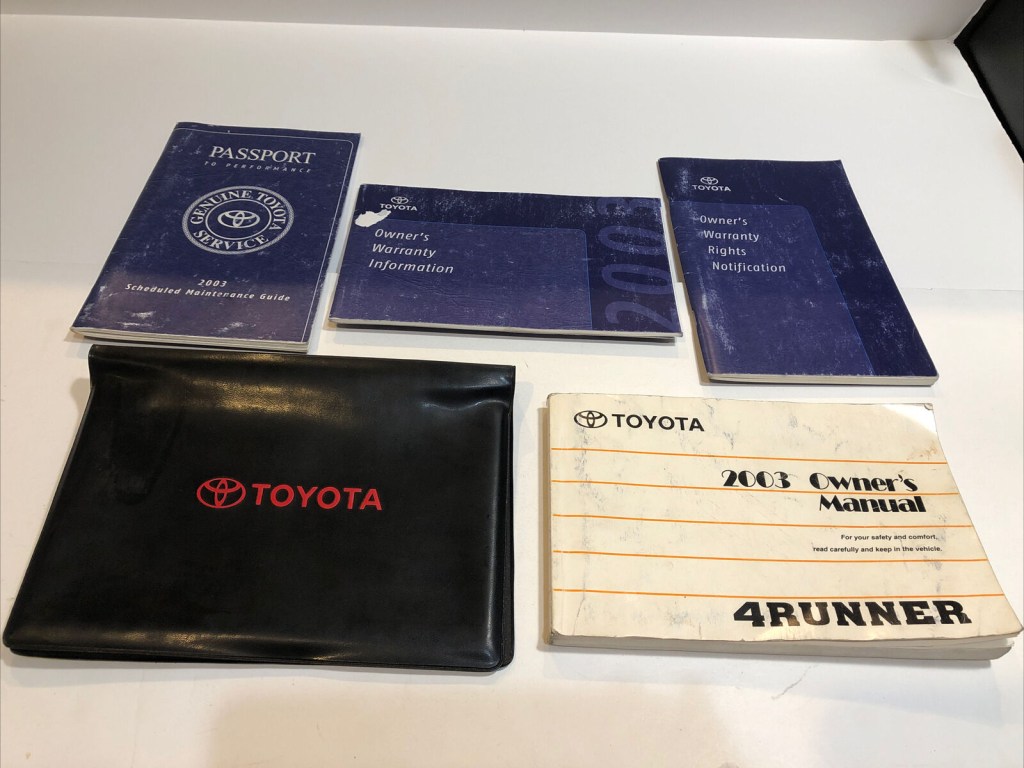 Picture of: Toyota Runner owners manual & portfolio