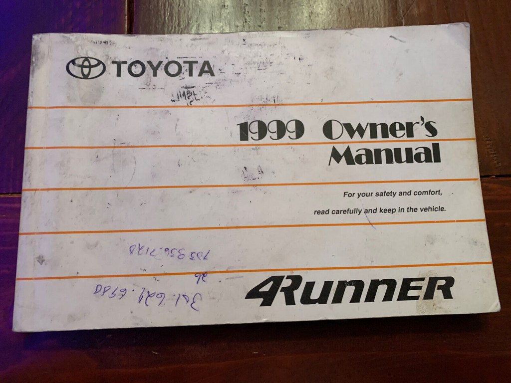 Picture of: Toyota Runner Owners Manual SR Limited  Runner  eBay