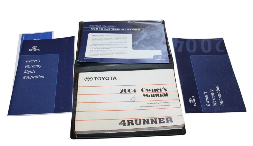Picture of: Toyota runner  runner owners manual SR Limited