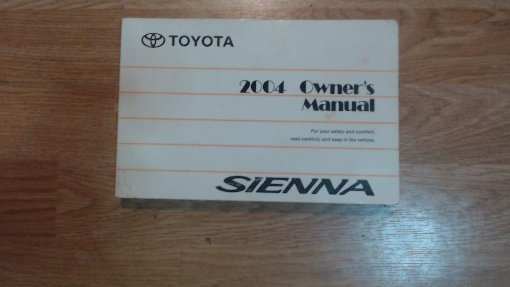 Picture of: Toyota Sienna Owners Manual  eBay