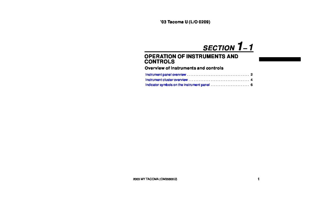 Picture of: Toyota Tacoma Owner’s Manual PDF  Manual Directory