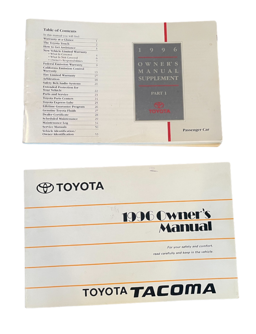 Picture of: TOYOTA TACOMA OWNERS MANUAL SR V + OWNER’S MANUAL SUPPLEMENT