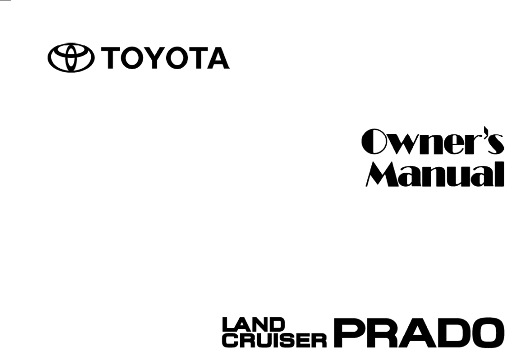 Picture of: User manual Toyota Land Cruiser Prado () (English –  pages)